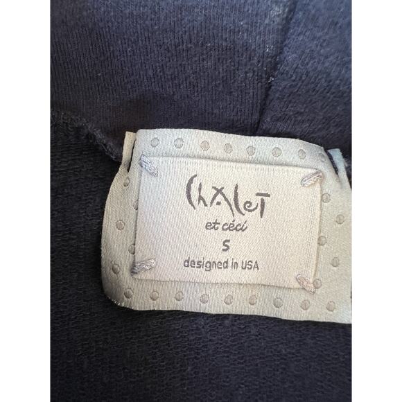 Chalet et Cici Blue Cowl Neck Ruched Tunic SZ SM Lagenlook Oversized Capsule - Picture 3 of 10